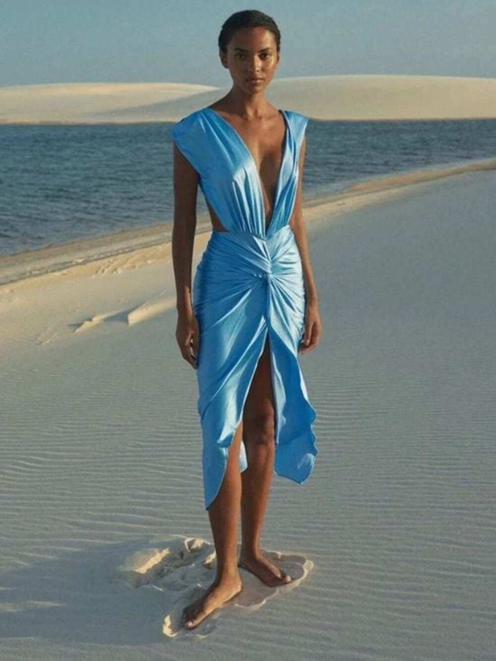 NWT Baobab - Open Back Mia Dress - Sky - Size L
